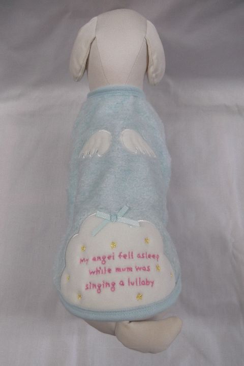 ◎送料無料・新品★犬の洋服ふわふわTシャツLエンジェル柄ブルー ダックス、トイプードル他 拍卖