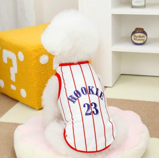 ◎送料無料・新品★犬の洋服タンクトップ ロゴ ストライプ柄 Sチワワ・ベビー犬など拍卖