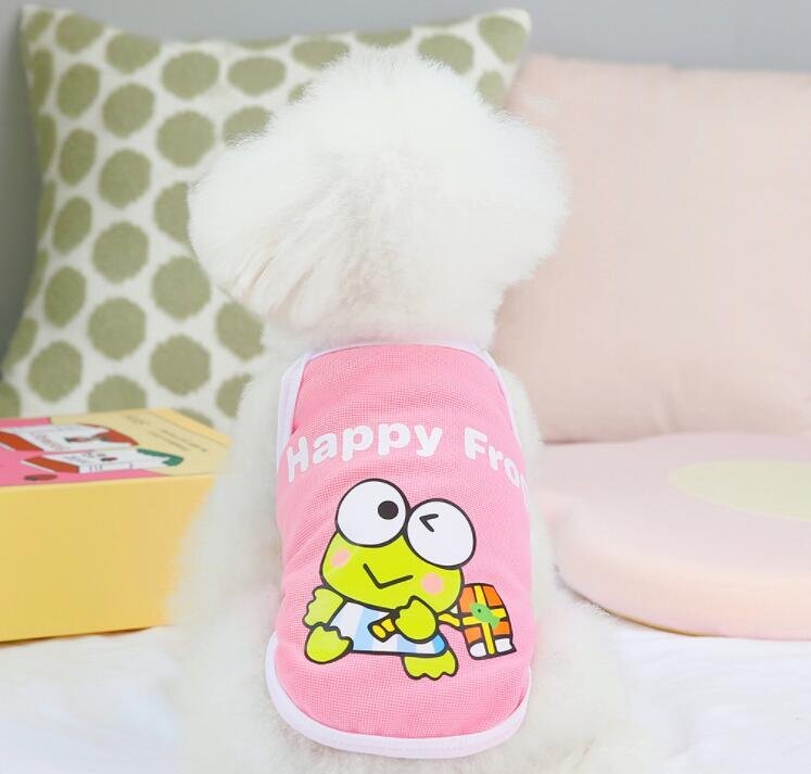 ◎送料無料・新品★犬の洋服タンクトップ カエル柄 L ダックス・プードルほか拍卖