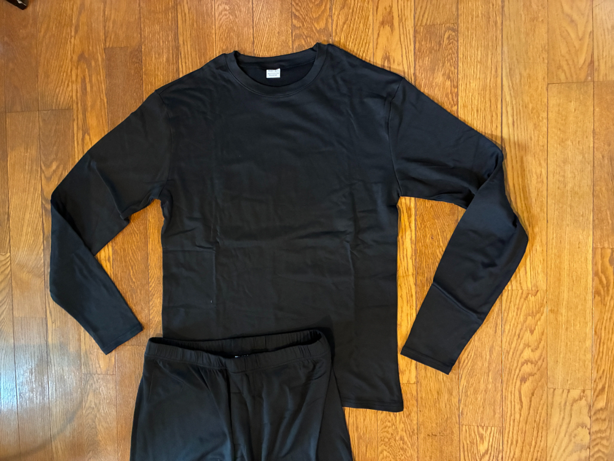 新品Y3 軽量防寒ベースレイヤーシャツ&パンツ(また部分窓付き) Lサイズ拍卖