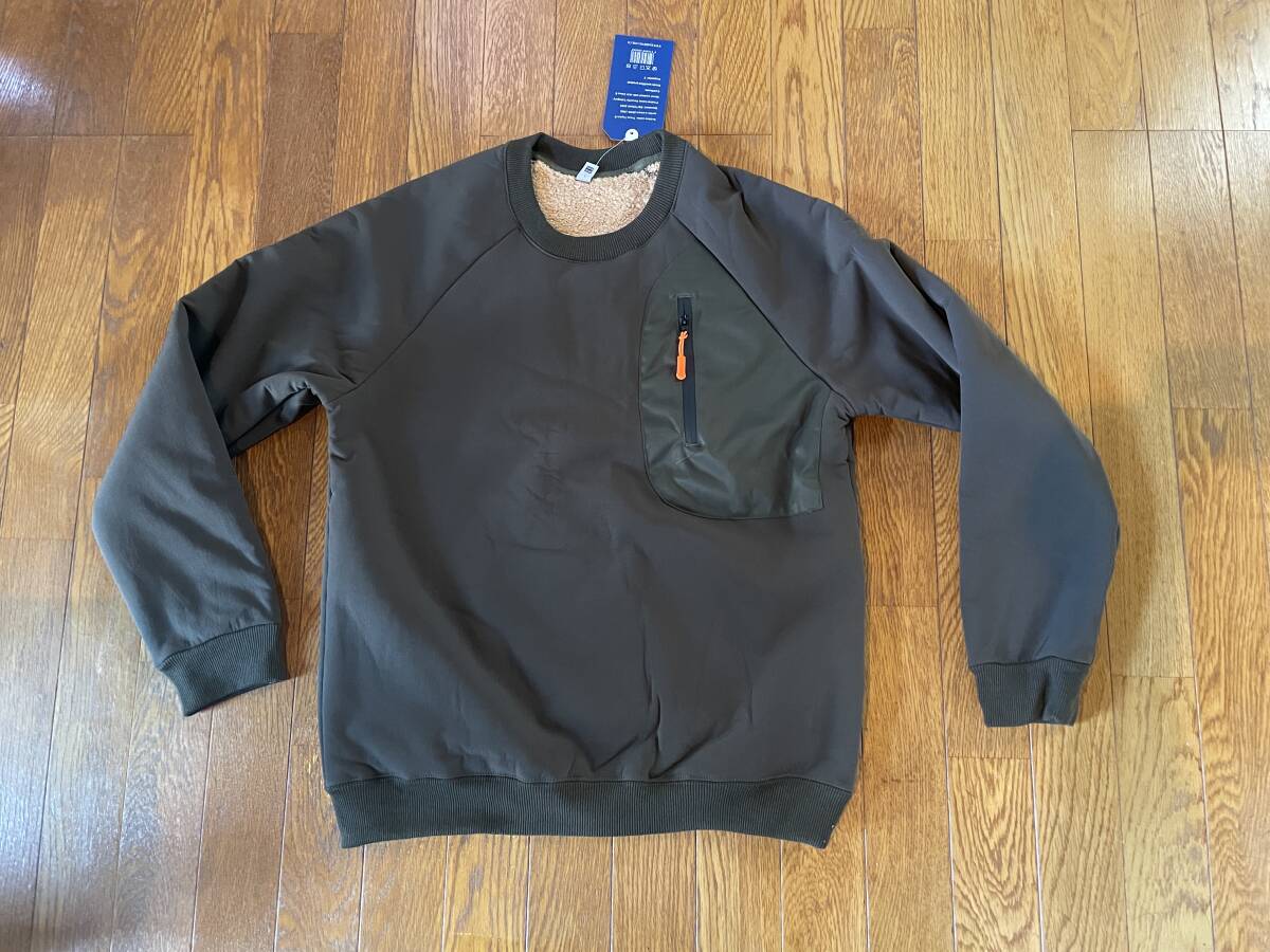 新品 超防寒‐20度対応ミドルレイヤー ポリアミド繊維起毛 ソフトシェル外装 Lサイズ 緑拍卖