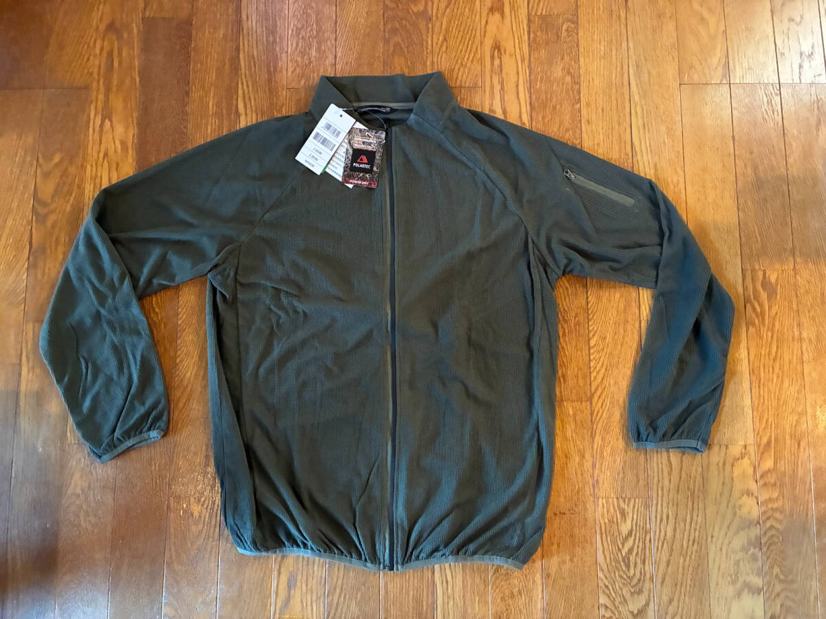 新品 ポーラテックPOWER DRYフルZIPベースレイヤー 立体裁断縫製 Mサイズ カーキグリーン拍卖