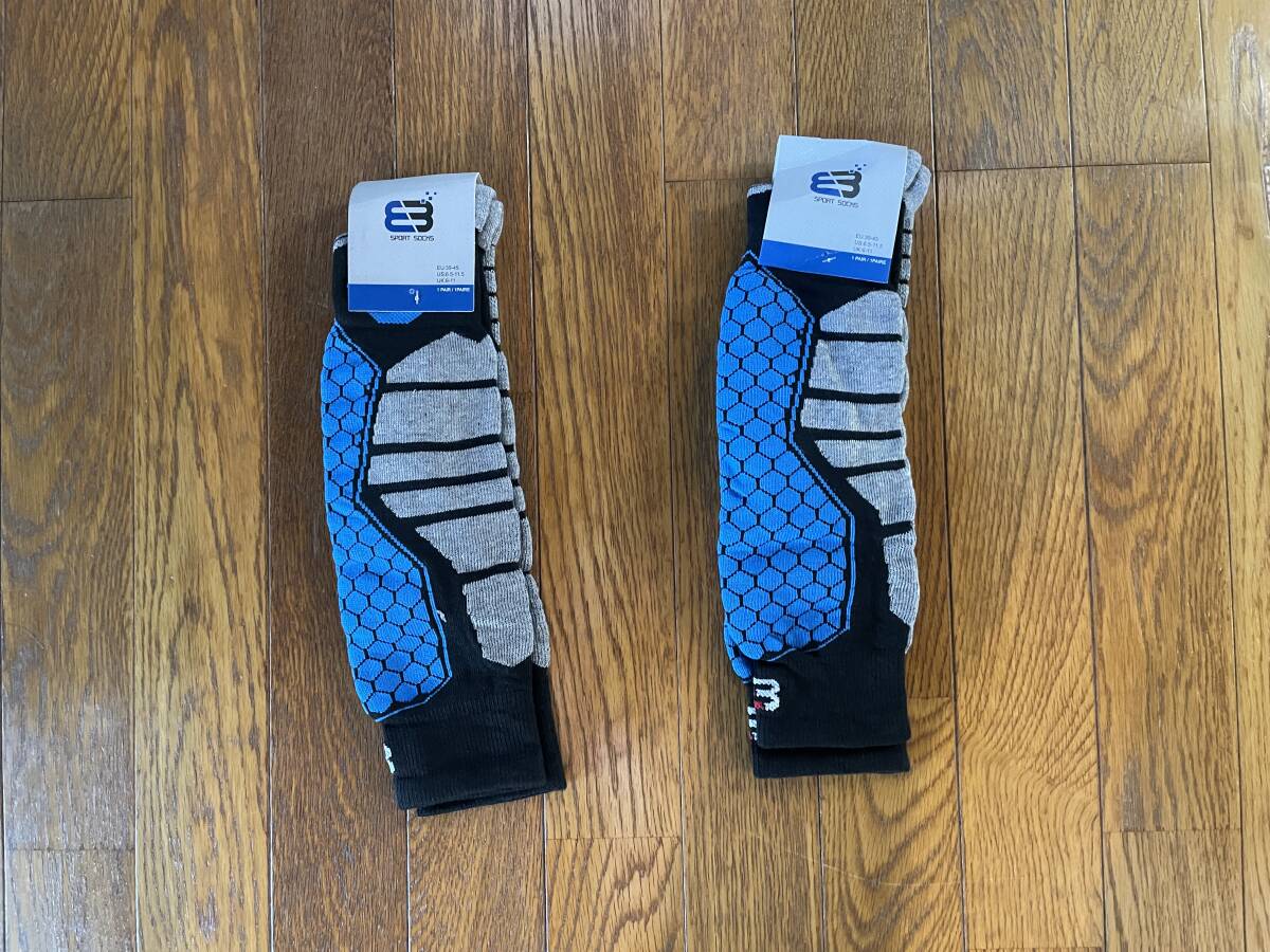 新品 2個SET 冬用ロングタイプ サポーター効果トレッキング兼スノースポーツ用ソックス拍卖