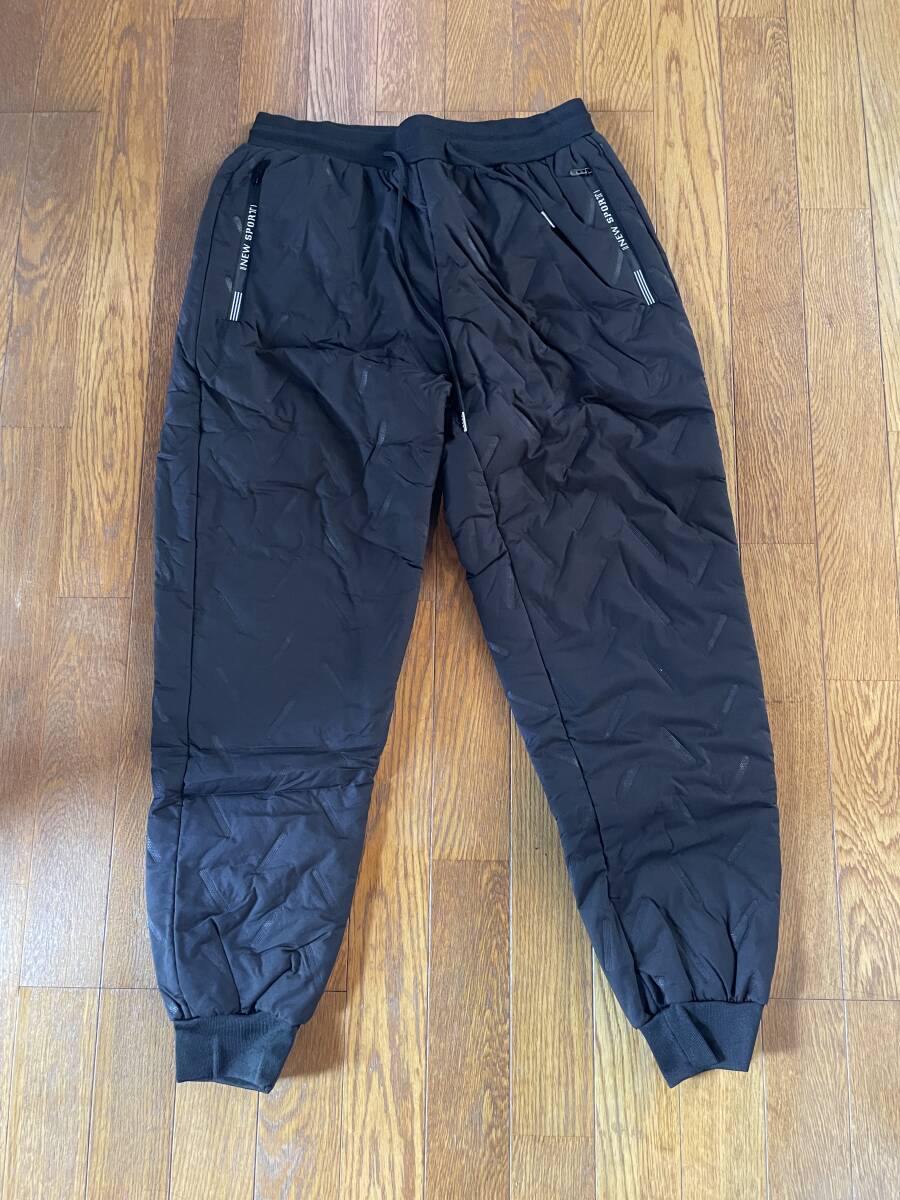 新品A4 ウール混中綿アウトドアパンツ 防寒 足首絞り Lサイズ 黒拍卖