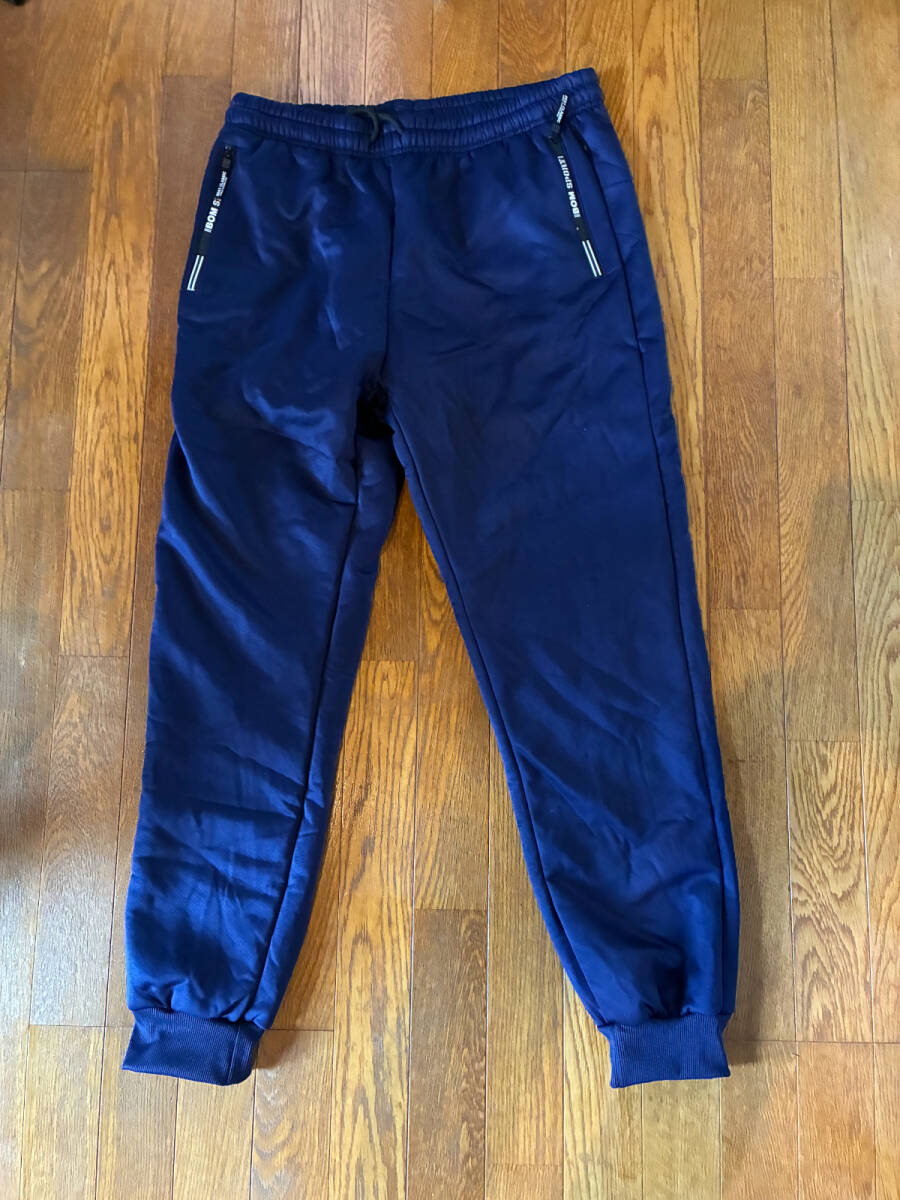 新品B4 ウール混中綿アウトドアパンツ 足首絞り 防寒 XLサイズ ネイビー拍卖