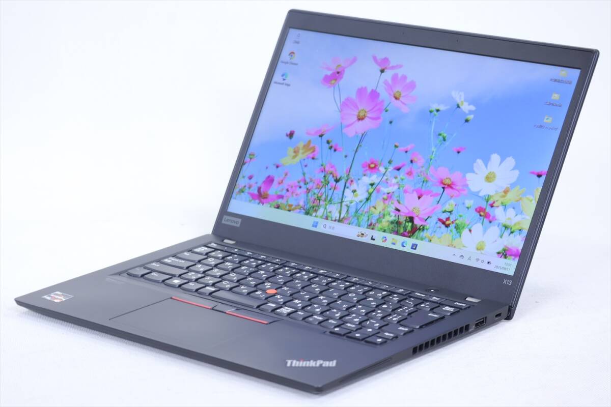 即配T 良品 バッテリー良好 薄型フラットボディ ThinkPad X13 Gen1 Ryzen5 PRO 4650U 8G 256G 13.3FHD Windows11 2020年モデル AAA評価拍卖