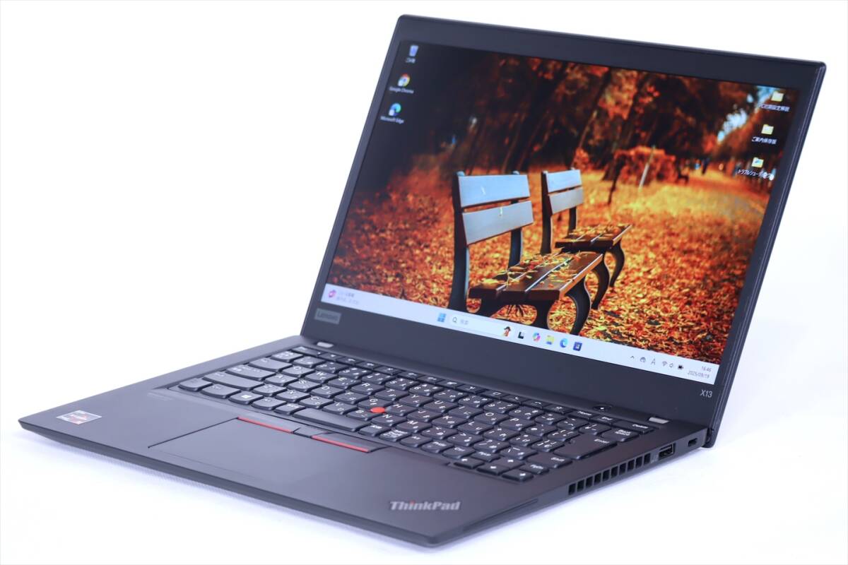 1円~ 2020年モデル バッテリー良好 Office2019 ThinkPad X13 Gen1 Ryzen5 PRO 4650U 6-coa 8G 256G 13.3FHD WiFi6 Win11 BAA評価拍卖