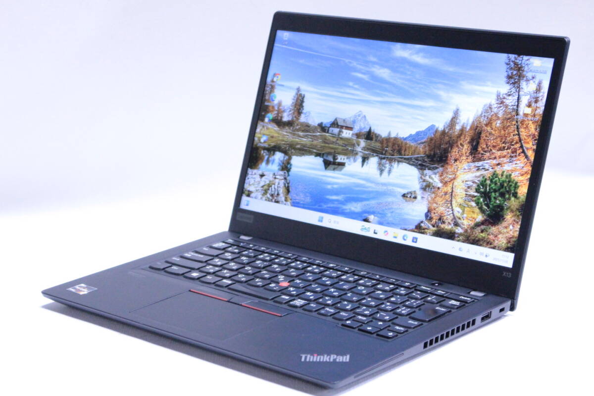 1円~ 2021年Ryzen5-6Cモデル Office2019 ThinkPad X13 Gen1 Ryzen5 PRO 4650U 8G SSD256G 13.3FHD Wi-Fi6 Win11 BBA評価拍卖