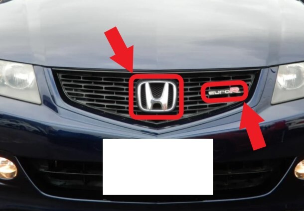 新品未使用 純正 ホンダ アコード ユーロR CL7 グリル エンブレム セット フロント 外装 エムブレム H0204-1拍卖