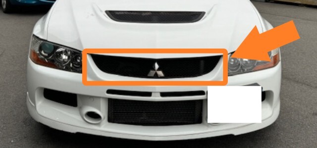 三菱 ミツビシ ランサーエボリューション 9 CT9A 未使用 純正 2005-2007 フロント バンパー アッパーサポート メッシュ B0935-2拍卖