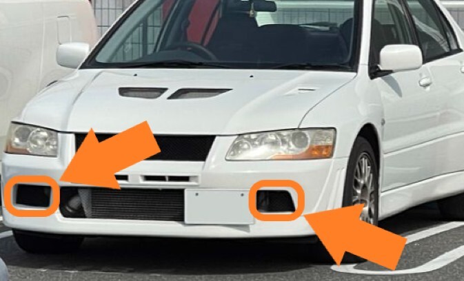 三菱 ミツビシ ランサーエボリューション 7 CT9A 未使用 純正 -2002 フロント バンパー グリル ネット 左右セット 外装 B0939-2拍卖