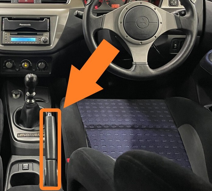 三菱 ミツビシ ランサーエボリューション 8 CT9A 新品 純正 2007 サイドブレーキ レバー パーキングブレーキ ハンドブレーキ B0913-2拍卖