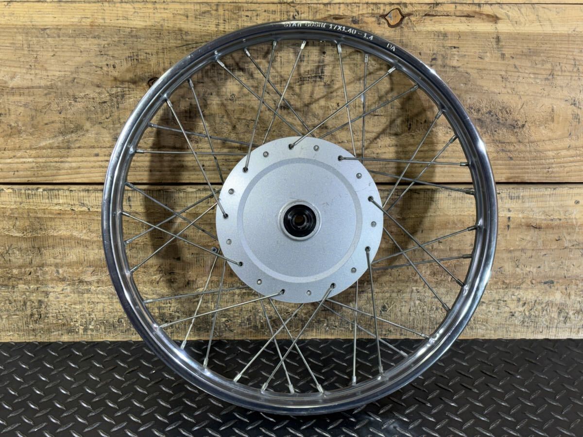 ☆ホンダ スーパーカブ?カブ 110?JA07?☆フロント スポーク ホイール☆SIAM GOSHI 17 1.40☆131mm☆デカドラム ビッグドラム☆純正☆拍卖