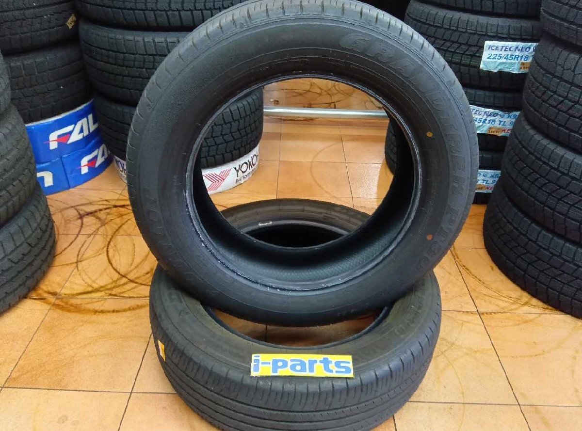 中古タイヤ(225/60R18)5mm2本 ダンロップ GRANDTREK 2024年製 225/60/18 太田拍卖