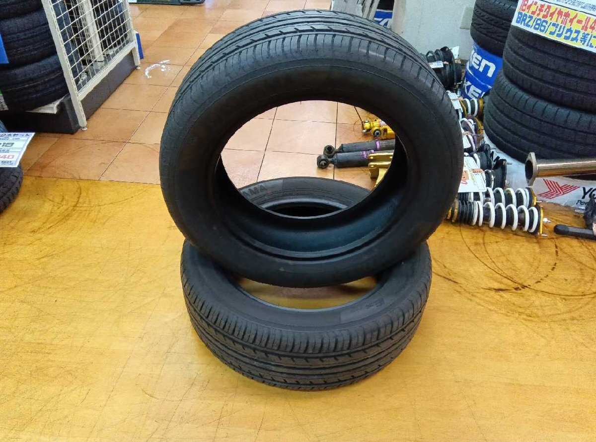 中古タイヤ(225/55R17)6mm2本 YOKOHAMA 2022年製 225/55/17 太田拍卖