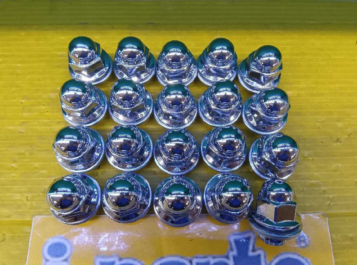 越谷 09-128282 三菱自動車 純正袋ナット 20個セット 純正アルミホイール用 平座ナット 越谷拍卖
