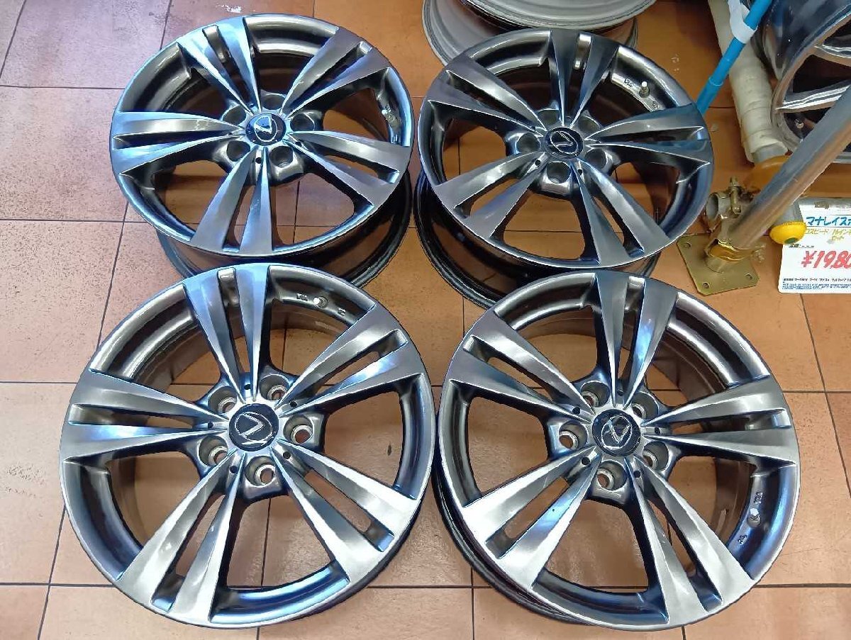 ツイン5本スポーク/17インチホイール4本セット 7J 5穴 114.3 OFF35 トヨタ 太田拍卖