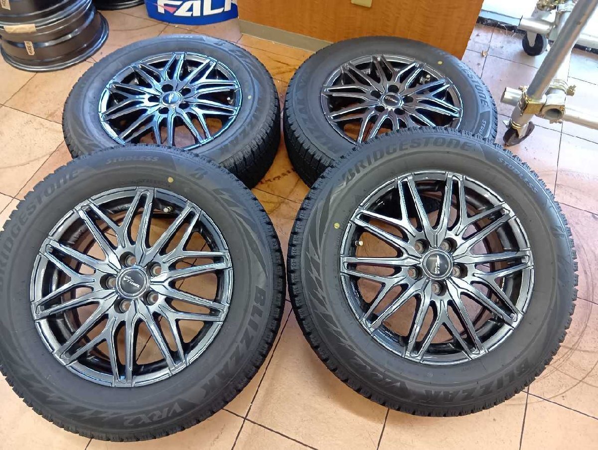 SIBILLA/BS15インチスタッドレス4本組 6J 5穴 PCD100 195/65/15 太田拍卖