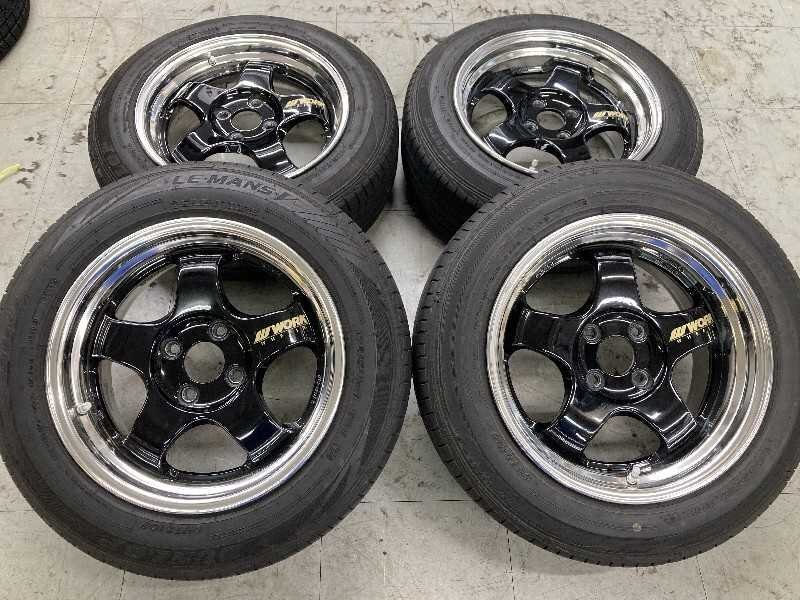 マイスター S1 ルマン5 15インチ 4本 WORK MEISTER 7J 7.5J +33 +42 175/65R15 野田拍卖