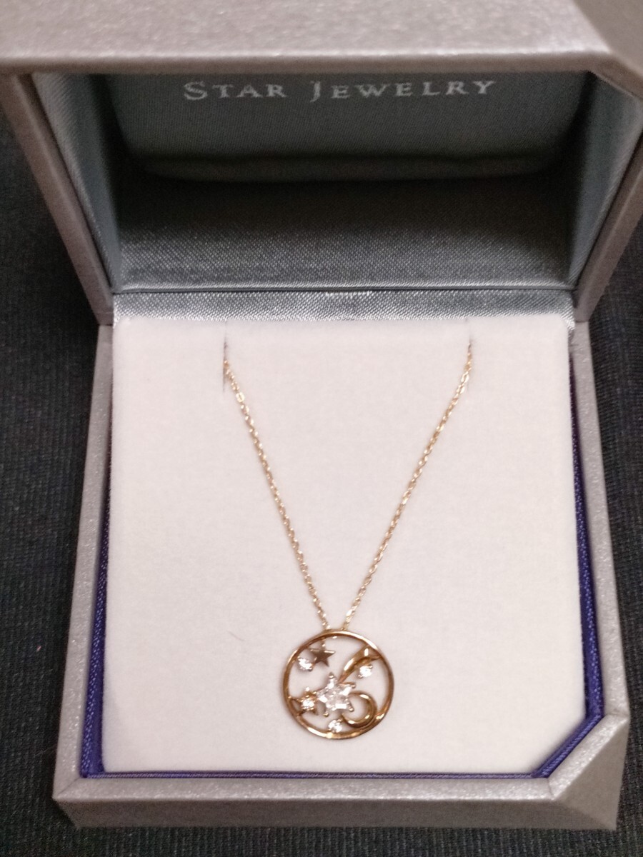 ☆STAR JEWELRY スタージュエリー K10ゴールド ネックレス ダイヤモンド 美品☆拍卖