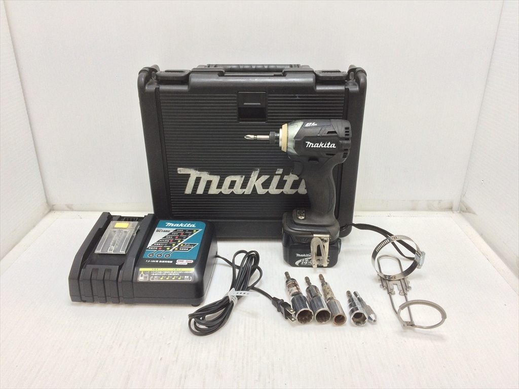 下松)makita マキタ 充電式インパクトドライバ TD137D 14.4v 3.0Ah バッテリ1個 充電器 ケース付き 現状品 ◆★K251102R02A NM02A拍卖