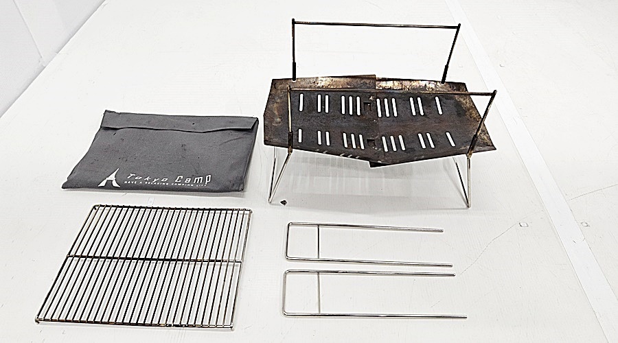 下松)Tokyo Camp 焚き火台 コンパクト 折りたたみ式 中古 アウトドア キャンプ ▲★J251101N03B NM01C拍卖