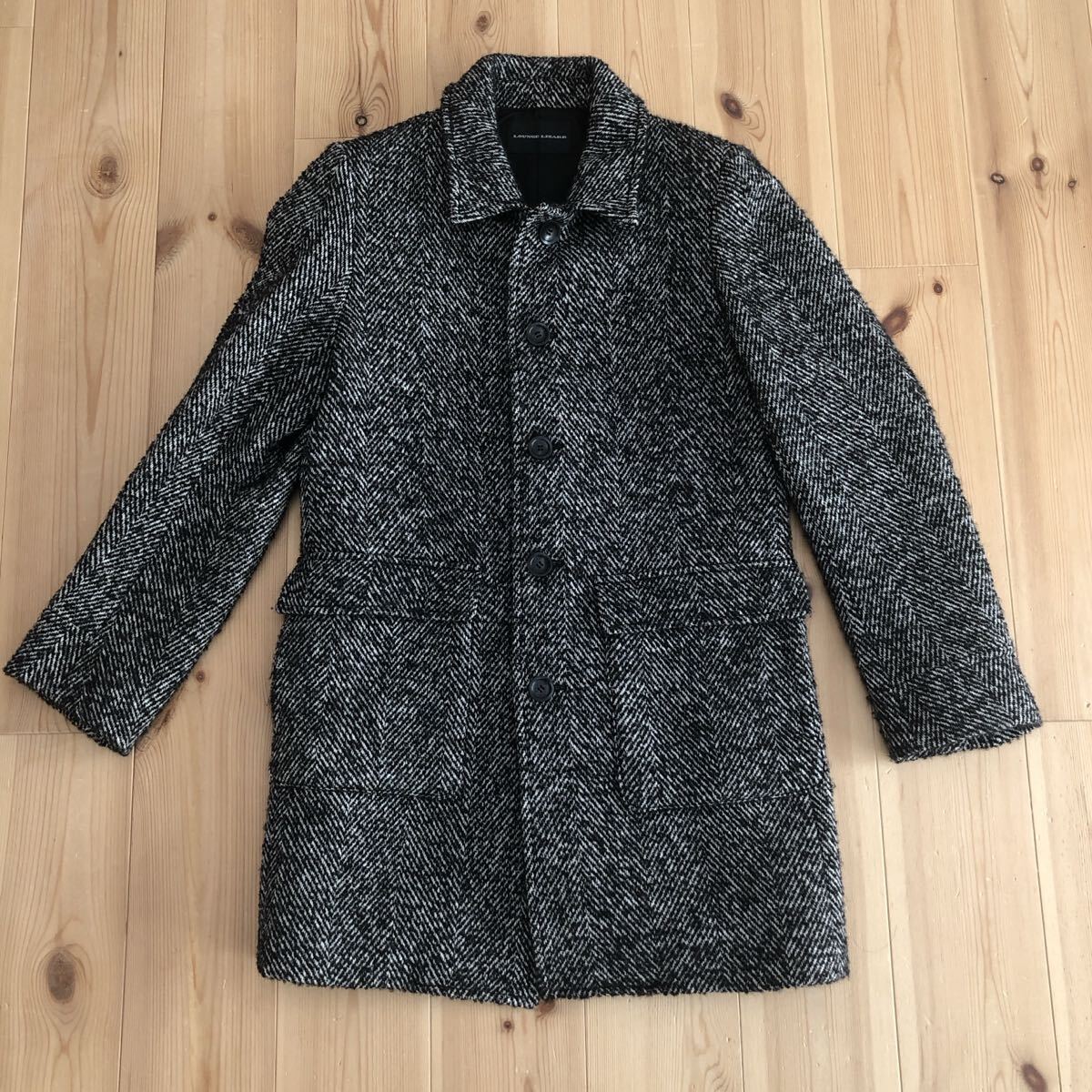 LOUNGE LIZARD ラウンジリザード BONOTTO ツイード バルカラーコート拍卖