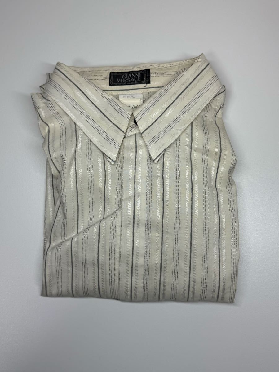 1円 ヴェルサーチ ストライプ柄 長袖シャツ シャツ Versace拍卖