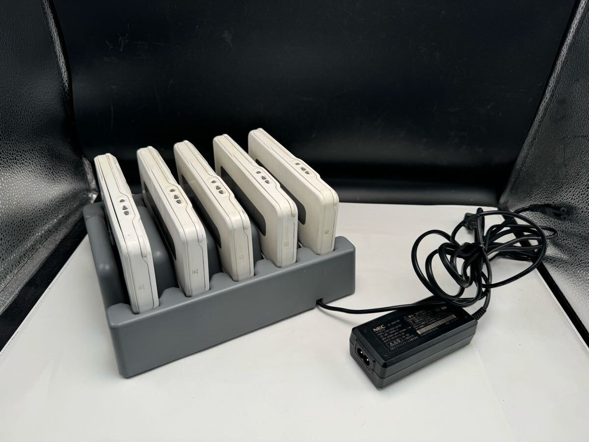 S4530) NEC FoodFrontia ハンディーターミナル PB3800(PWPY187W03) x5台 + 5連充電器 UU3800 x1台 セット(戊3)拍卖