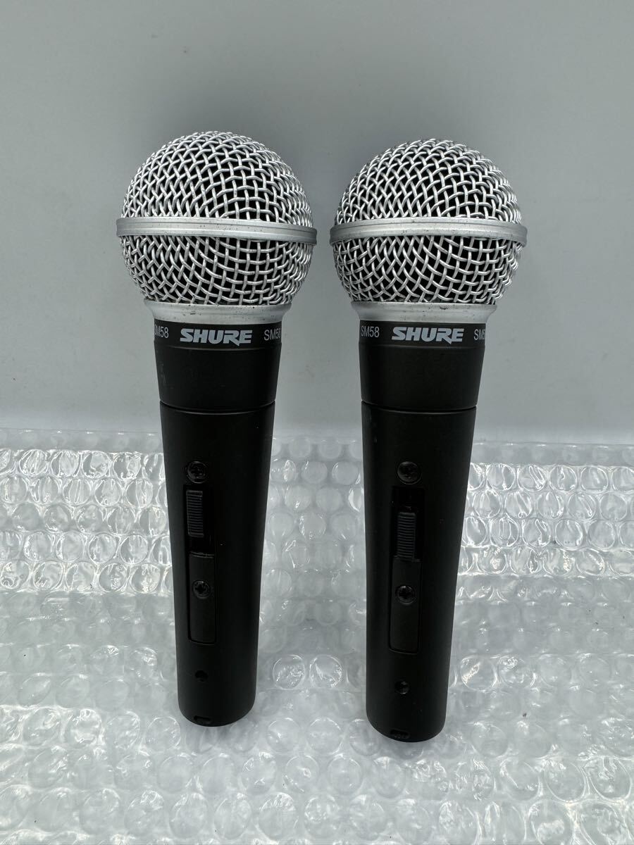 S4578) SHURE SM58 シュア ダイナミックマイク 動作保證 2本セット拍卖