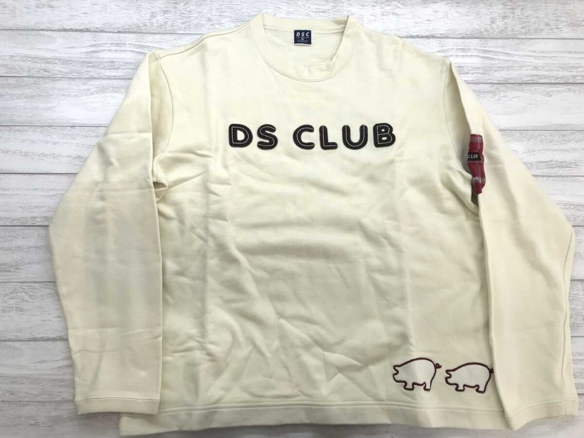 ディーエスクラブ DS CLUB drug store's ドラッグストアーズ チェック切替 スウェットトレーナー レディース 綿100% L ベージュ拍卖