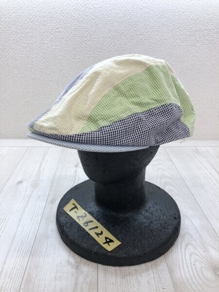 KEITH キース メンズ 日本製 ギンガムチェック ハンチング帽 紺黄色水色拍卖