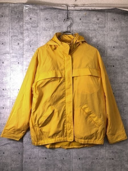 Eddie Bauer エディーバウアー レディース フード収納 ウィンドブレーカー パーカー S 黄色拍卖