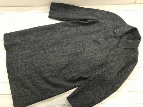 KING TIGER SS by CAESAR レトロ トラッド クラシック ヘリンボーン柄 ステンカラーコート メンズ センターベント ラグラン A-6 グレー拍卖