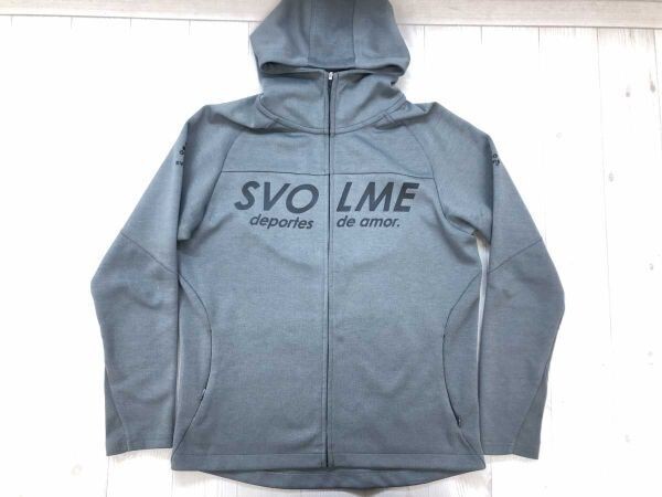 スボルメ SVOLME スポーツ フットサル トレーニング ジップアップ ロゴプリント パーカー ジャケット メンズ ポリエステル100% L グレー拍卖