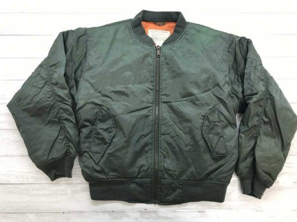 PARCELS レトロ アメカジ ミリタリー F-16 ファイティングファルコン 三沢空軍基地 MA-1 中綿 フライトジャケット メンズ L カーキ拍卖