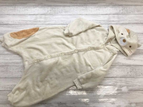 すみっコぐらし ねこ 猫 キャラクター なりきり コスプレ 着ぐるみ ルームウェア パジャマ つなぎ オールインワン キッズ 110 ベージュ拍卖