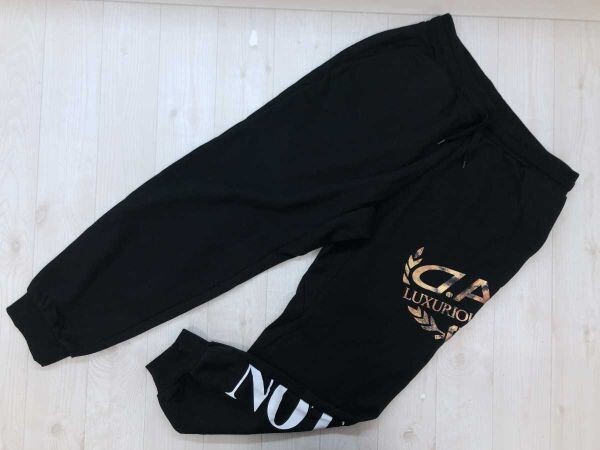 ディーエーディー D.A.D SATISFACTION モータースポーツ メタリックプリント スウェット イージー ジョガー パンツ メンズ 綿混合 4L 黒拍卖