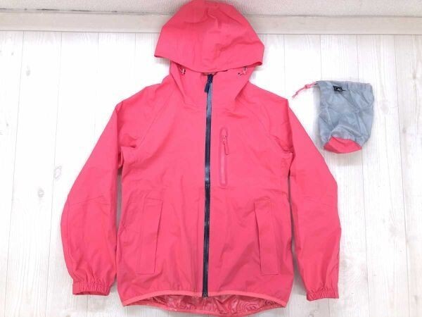 フィールドコア Field Core アウトドア スポーツ パイピング パッカブル ジップアップ パーカー ジャケット ポーチ付き メンズ M ピンク拍卖