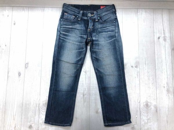 エドウィン ブルートリップ EDWIN BLUE TRIP アメカジ 民族エスニック ネイティブ デニム パンツ ジーンズ レディース 綿麻 日本製 XS 紺拍卖