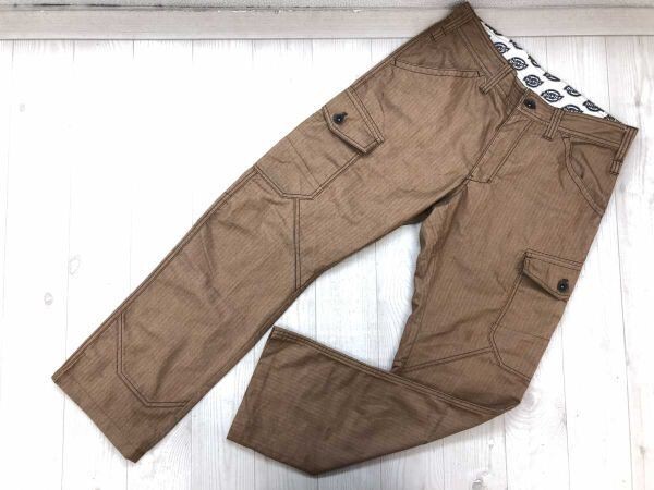 ディッキーズ Dickies アメカジ 作業着 ワークウェア ヘリンボーン シャドーストライプ 3D 立体裁断 カーゴ パンツ メンズ 綿混合 L拍卖