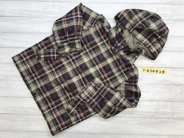 RAY BEAMS レイビームス レディース チェック 裏メッシュ 七分袖 ウインドブレイカー ベージュ紺赤拍卖