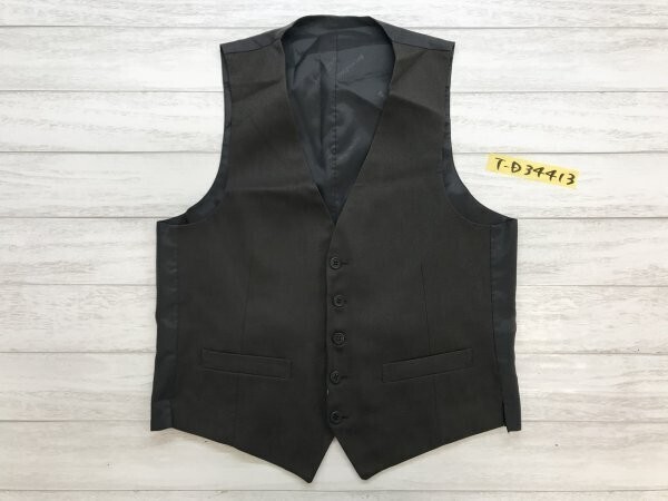 ANTONIO FUSCO メンズ ダブルポケット 前後切替え ベスト ジレ 96AB5 カーキブラウングレー拍卖