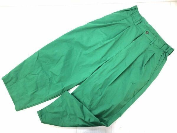レイジブルー RAGEBLUE ドメスティック ストリート モード 古着 ツータック コクーン カラーパンツ ボトムス メンズ ポリエステル100% S 緑拍卖