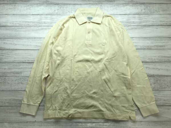 Italy製 UNITED COLORS OF BENETTON ユナイテッドカラーズオブベネトン 鹿の子 長袖 ポロシャツ メンズ 綿100% M 黄色拍卖