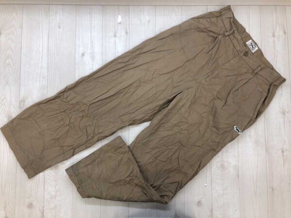 THE FOX COLLECTION JC penney Sports Wear アメカジ サイドゴム ワンタック チノ ワーク パンツ メンズ コットン100% M ベージュ拍卖