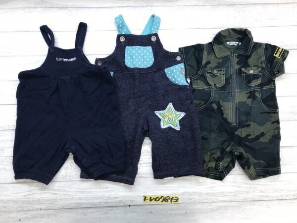 U.P renoma ユーピーレノマ他 キッズ オールインワン ロンパース 3点セット まとめ売り 90 グリーン・ネイビー拍卖