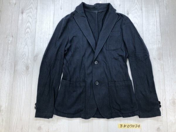 COMME CA ISM コムサイズム メンズ 薄手 ストレッチ ジャケット S 紺拍卖