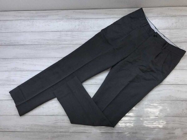 ザラ マン ZARA MAN トラッド タック センタープレス スリム テーパード スラックス パンツ ボトムス メンズ 30 グレー拍卖
