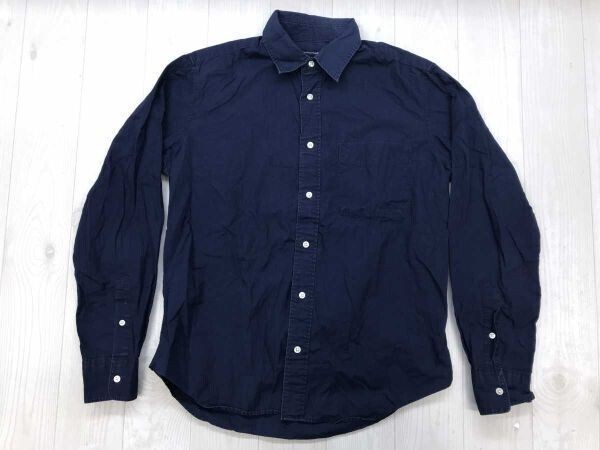 アーバンリサーチ ドアーズ URBAN RESEARCH DOORS セレショ系 トラッド アメカジ 胸ポケット 長袖シャツ メンズ コットン100% M 紺拍卖